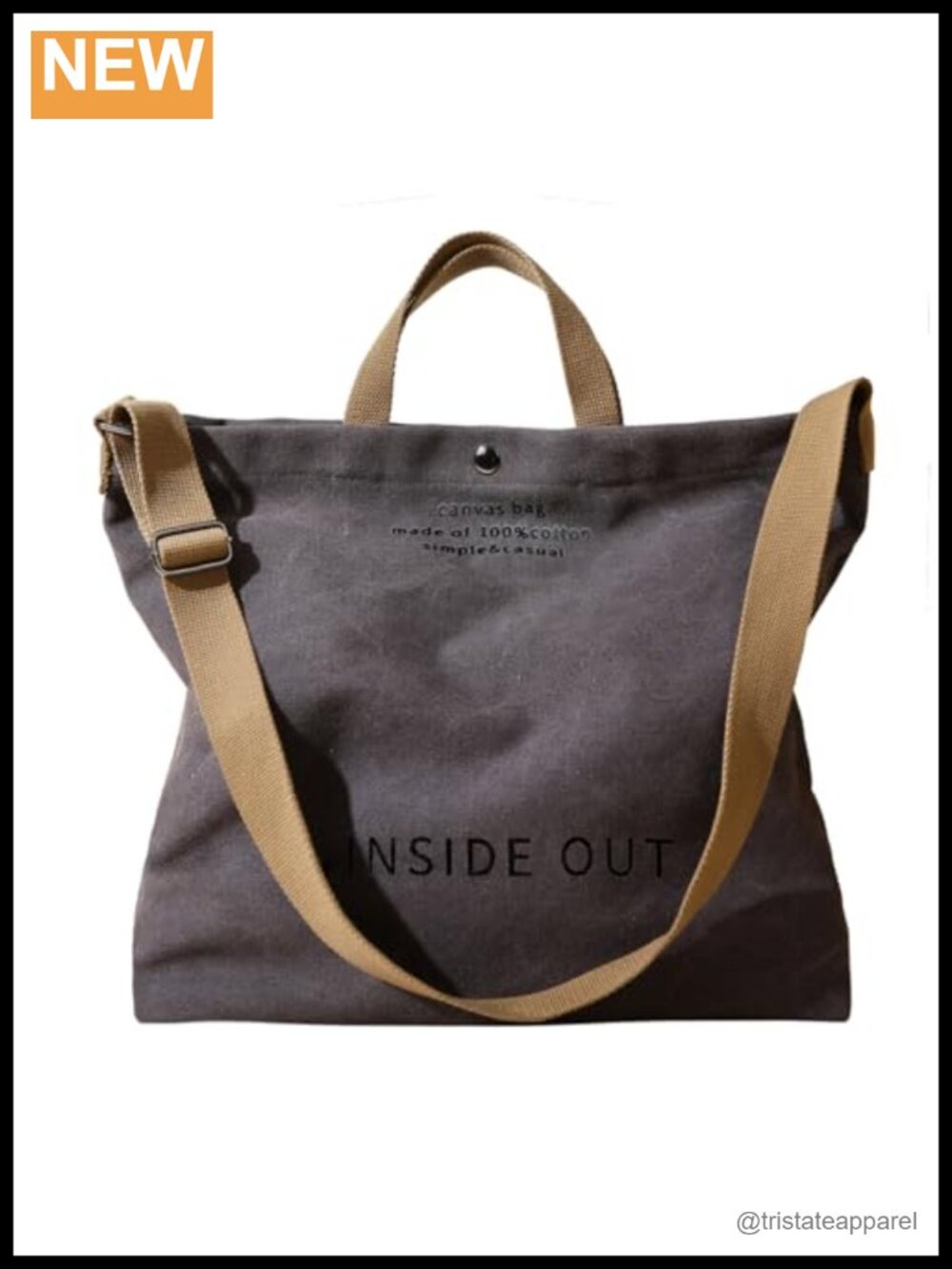 Huwzder Large Canvas Tote Bag Casual Shoulder Crossbody Work Bag